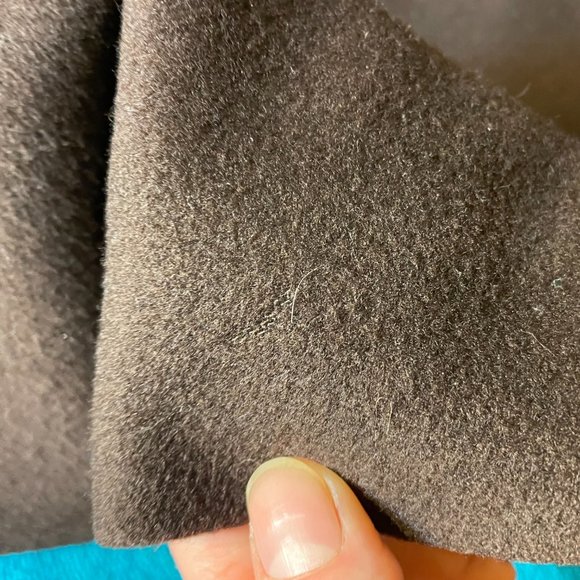 Vintage Michel Daniel, Paris Brown Wool Coat with Fur Collar - Picture 9 of 10